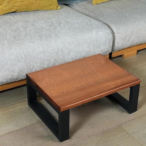 Carpentray One Step Stool for Adults 6.5" - Wooden Step Stools for Bed - 200lbs Safety Stepping Stool Bathroom Aid for Handicap, Elderly, Seniors, Kid, Bathtub, High Beds, Kitchens (Brown) - Image 4