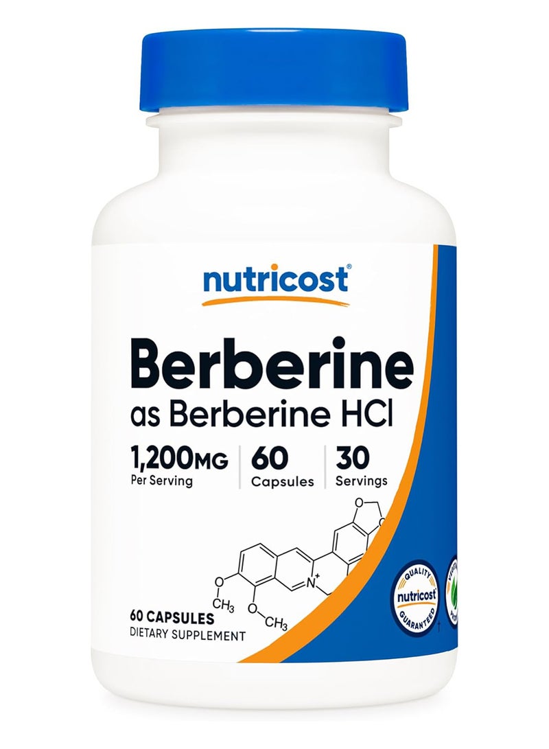 بربارين هيدروكلوريد 1200 ملغ 60 كبسولة نباتية 30 حصة - Image 1