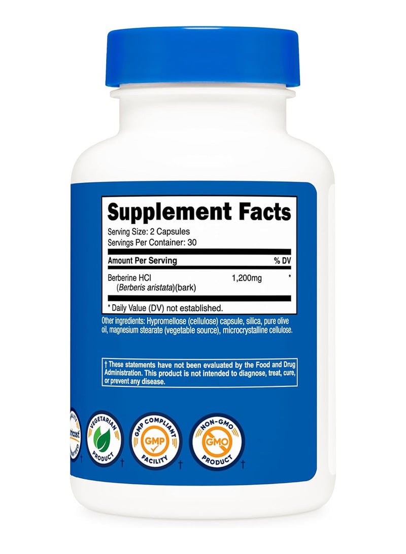 بربارين هيدروكلوريد 1200 ملغ 60 كبسولة نباتية 30 حصة - Image 4