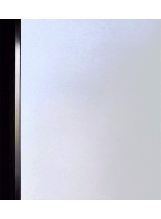 DUOFIRE Privacy Window Film Frosted Glass Film Matte White Static Cling Glass Film No Glue AntiUV Window Sticker Non Adhesive for Privacy Office Meeting Room Bathroom Living Room DS001W 174x787in - Image 1