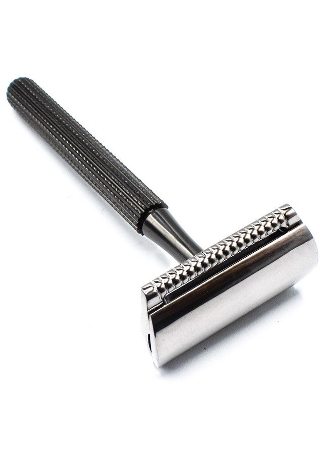 باركر سيفتي رازور ماكينة حلاقة باركر 78R الآمنة ذات الحافة المزدوجة مع 5 شفرات حلاقة آمنة، ماكينة حلاقة آمنة للنساء والرجال، ماكينة حلاقة قابلة لإعادة الاستخدام، خالية من البلاستيك - جرافيت - Image 4