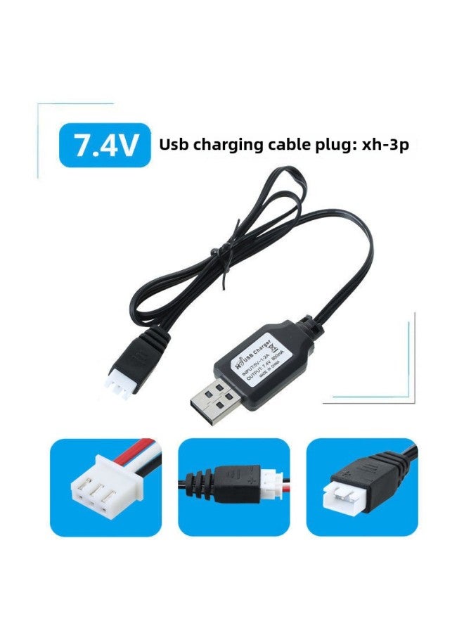 14500 Lithium Battery For Electric Remote Control Toy 3.7vusb Charging Cable Charging Set Remote Control Car Toy Accessories-Color:7.4V Charging Cable XH-3P  - Image 1