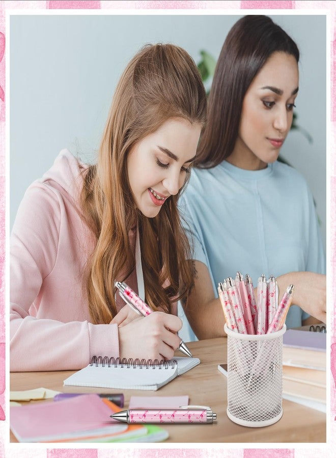 Sayglossy مجموعة أقلام حبر جاف Sayglossy مكونة من 48 قلمًا مزينًا بفيونكة وردية، 0.5 مم، حبر أسود، أقلام أنيقة مزينة بفيونكة وشريط وقلب، مثالية للنساء، للمكتب والمنزل، هدايا عيد الحب، ولوازم منزلية. - Image 4
