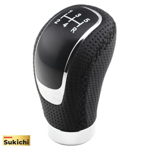 Medirich Lifesciences Sukichi® Car Gear Knob Stylish | 5 Speed Gear Shift Knob Universal | HyperNova Black and Chrome with 4 Adapters, Screws and Allen Key | gear lever knob for all manual cars and SUVs - Image 4