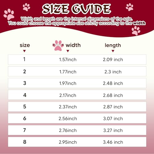 FISHOAKY Dog Shoes for Large Dogs, 360°Anti Slip Medium Dog Boots & Paw Protectors Winter Snowy, Waterproof 4Pcs Dog Booties with Reflective Strips (Size 6: 2.56''x3.07''(W*L), Red) - Image 5