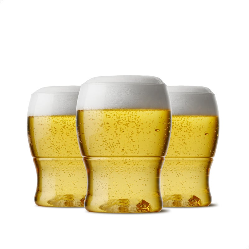 TOSSWARE POP 7oz Pint Mini SET OF 48 Premium Quality Recyclable Unbreakable  Crystal Clear Plastic Beer Glasses 48 Count Pack of 1