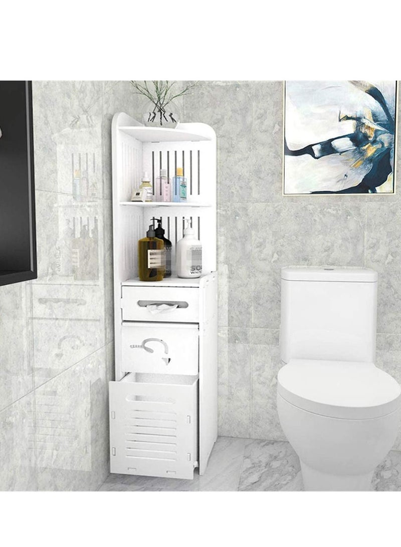 Yameem Bathroom Cabinets Bathroom Storage Freestanding Bathroom Space Saver Organizer Cupboard Bathroom Furniture, Bathroom corner shelf - Image 1