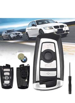 4 Button Smart Car Remote Key Shell for BMW F CAS4 5 Series 7 Series X3 X4 Smart Key Fob Case Cover Silver Type