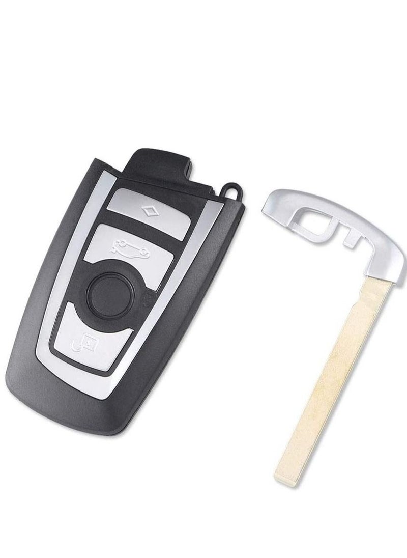 althiqahkey - 4 Button Smart Car Remote Key Shell for BMW F CAS4 5 Series 7 Series X3 X4 Smart Key Fob Case Cover Silver Type - Image 1