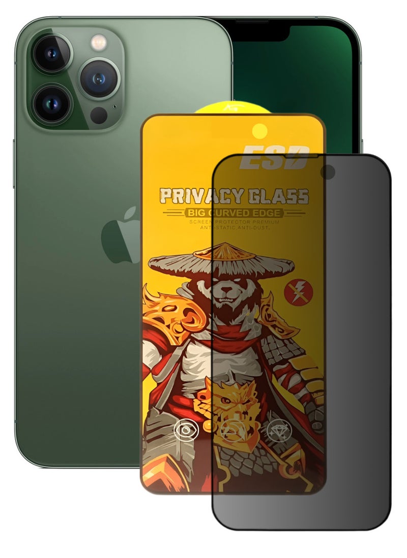 ESD Tempered Dustproof Privacy Glass Screen Protector Compatible For iPhone 13 Pro Max - Image 1