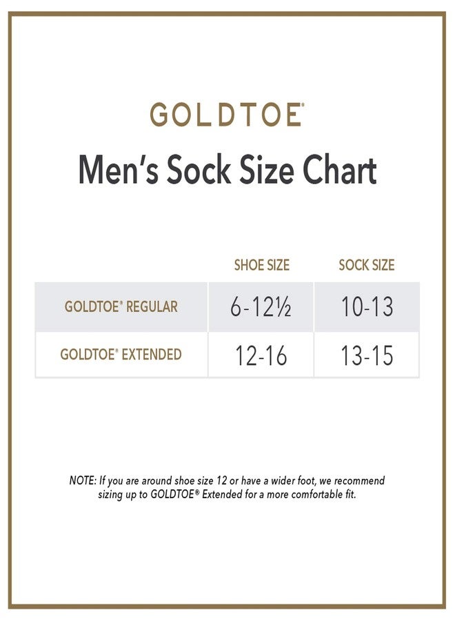 GOLDTOE Gold Toe Men's Canterbury Over-The-Calf Dress Socks, 3-Pairs, Navy, Large - Image 5