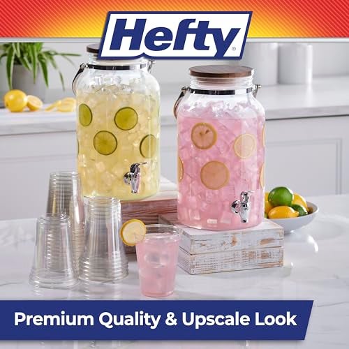 Hefty Party Perfect Clear Plastic Cups, Large Clear Party Cups for Easy Cleanup and Large Gatherings, Recyclable, 18 Ounce, 28 Count - Image 3