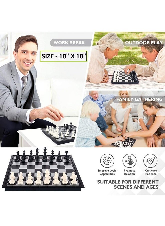 Famous Quality Famous Quality Folding Materials and Smooth Surface Magnetic Chess Board for Kids and Adult, 10.2-Inch  - Image 2