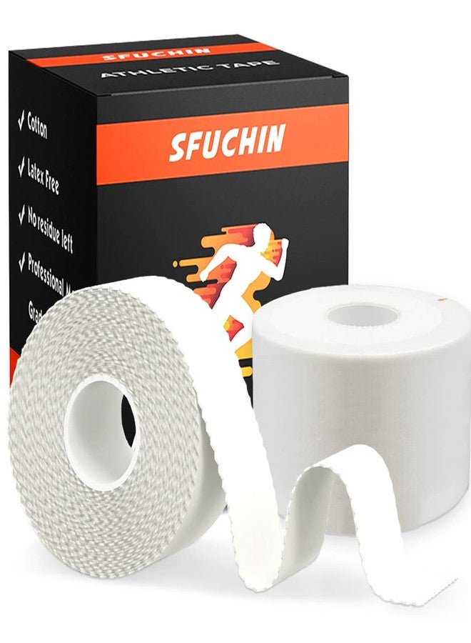Sfuchin 1.5" 90 Feets Athletic Tape - Sport Tape - Medical Tape - Ankle Tape Strong Easy Tear NO Sticky Residue for Wrist Arms Legs Baseball Soccer Football Golf Climbing Boxing Hockey Stick Bat - Image 1