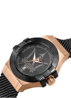 Maserati Potenza Men Black Dial Stainless Steel Mesh Watch R8853108010 - 42mm  - Image 5
