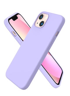 Compatible with iPhone 13 (6.1 Inch) Case, Liquid Silicone Case, Full Body Protective Cover, Shockproof, Slim Phone Case, Anti-Scratch Soft Microfiber Lining (Light Purple)