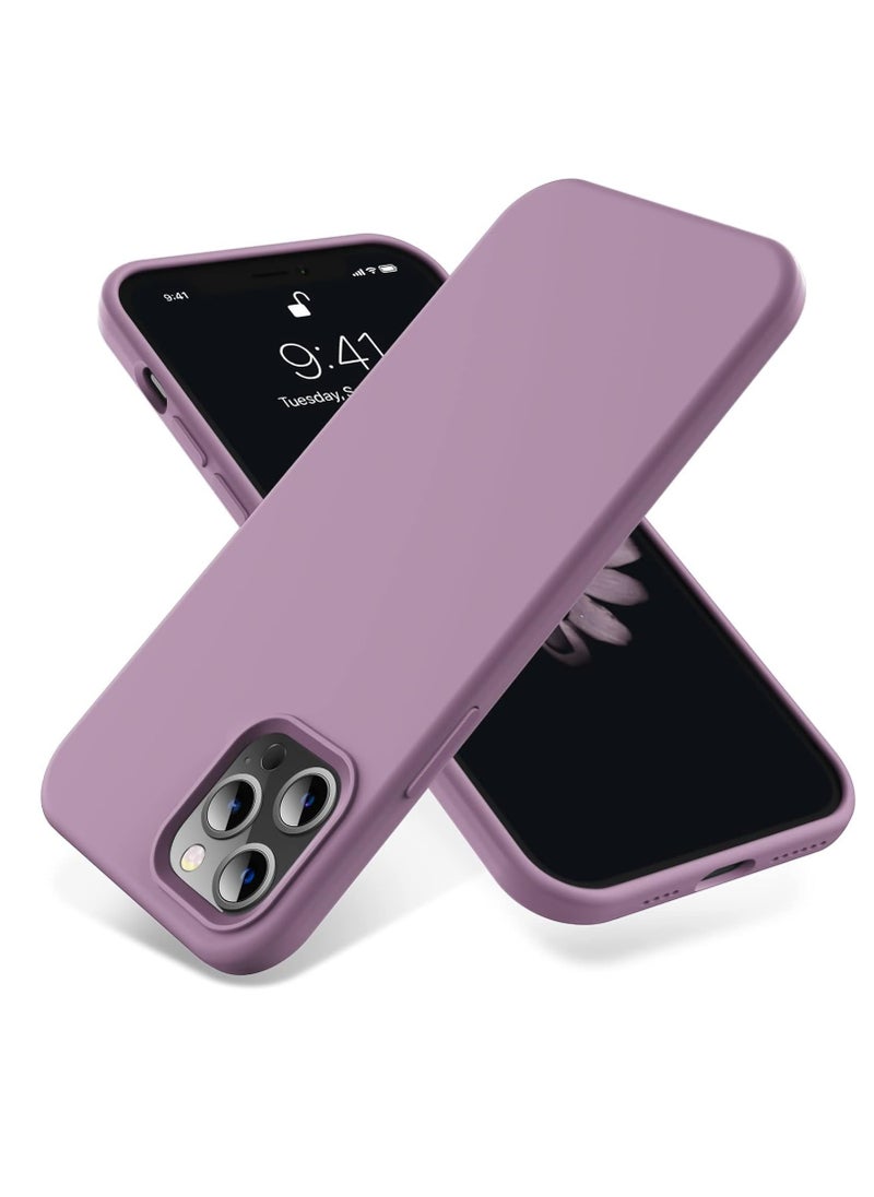 Generic - Compatible with iPhone 13 (6.1 Inch) Case, Liquid Silicone Case, Full Body Protective Cover, Shockproof, Slim Phone Case, Anti-Scratch Soft Microfiber Lining - Lilac Purple - Image 1