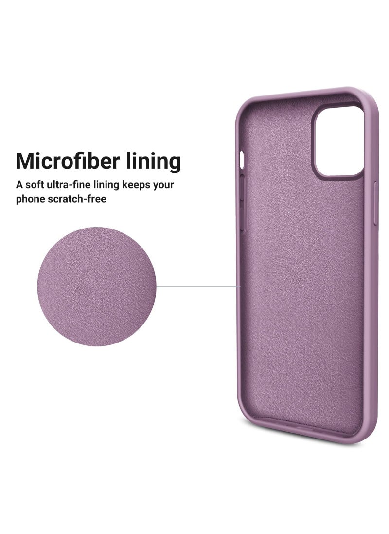 Generic - Compatible with iPhone 13 (6.1 Inch) Case, Liquid Silicone Case, Full Body Protective Cover, Shockproof, Slim Phone Case, Anti-Scratch Soft Microfiber Lining - Lilac Purple - Image 1