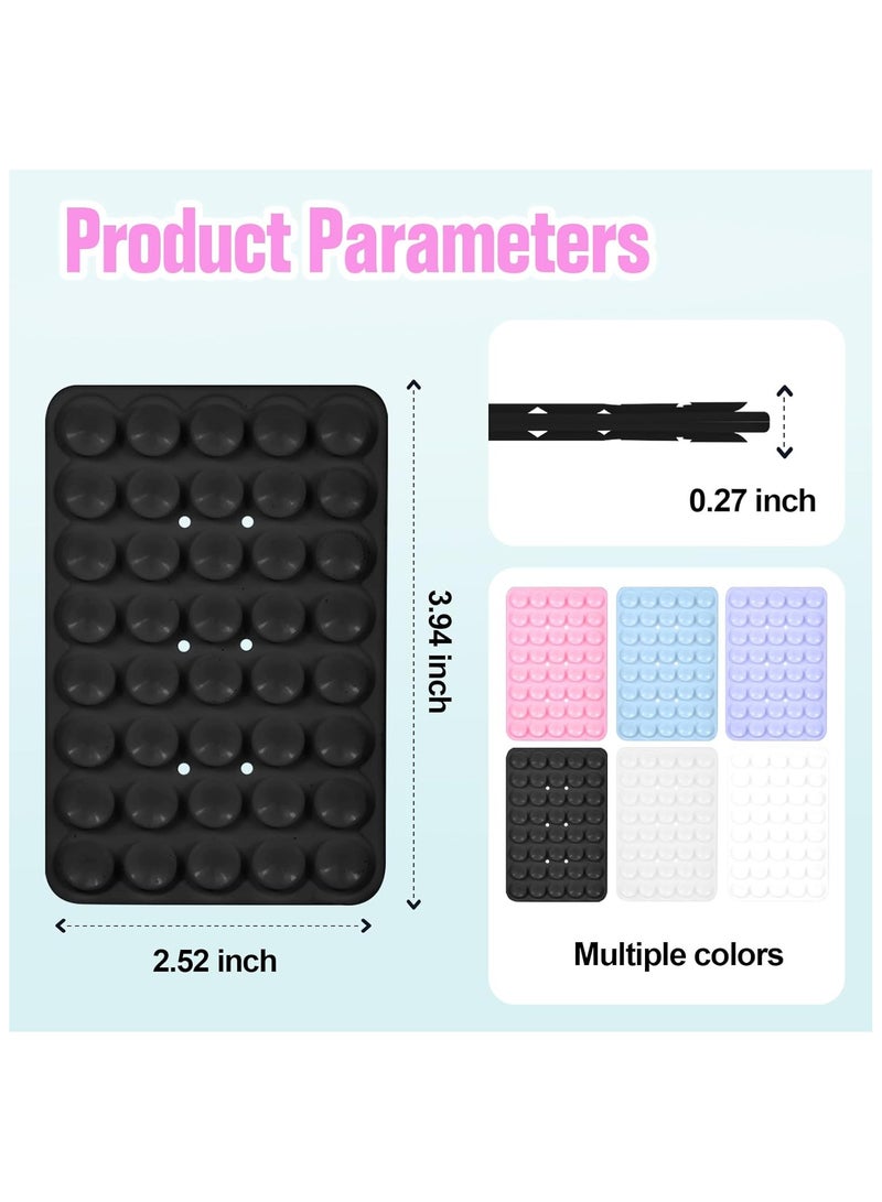 Silicone Suction Cup Phone Case Mount Double Sided, Phone Accessories Hands-Free Strong Grip Holder for Selfies and Videos, Silicon Phone Stand for iPhone and Android (Black)  - Image 3