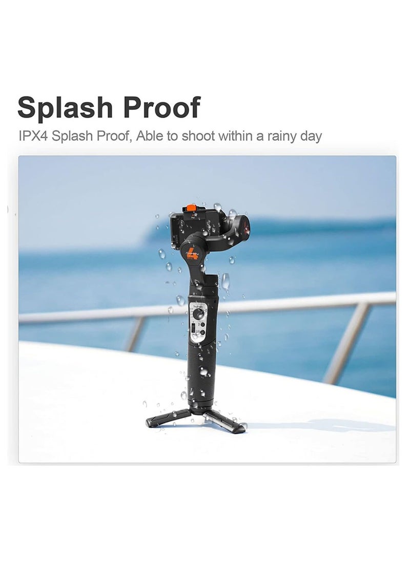 hohem iSteady Pro 4 3-Axis Gimbal Stabilizer for GoPro 13/12/11/10/9 8/7/6/5, for Osmo Action and Other Action Cameras,Support Bluetooth & Cable Control, IPX4 Splash Proof with Tripod
