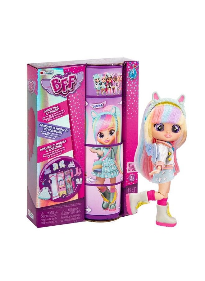 CRY BABIES - Bff Jenna Fashion Doll With 9+ Surprises Including Outfit And Accessories For Fashion Toy Girls And Boys Ages 4 And Up 7.8 Inch Doll - Image 1