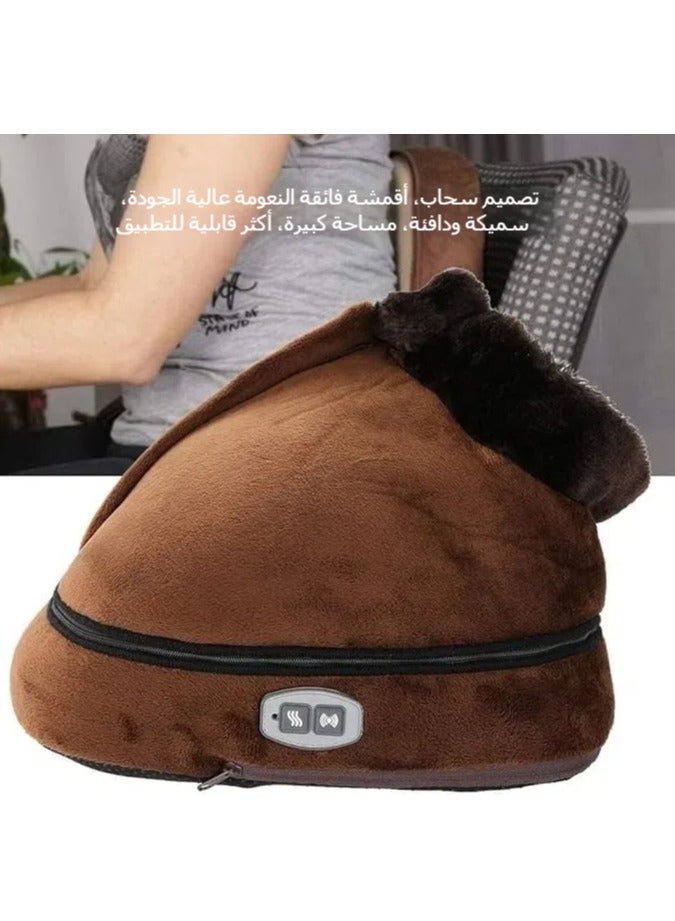general Multi-function 2-in-1 vibration heating massage boots foot warmer massager household electric foot warmer - Image 3