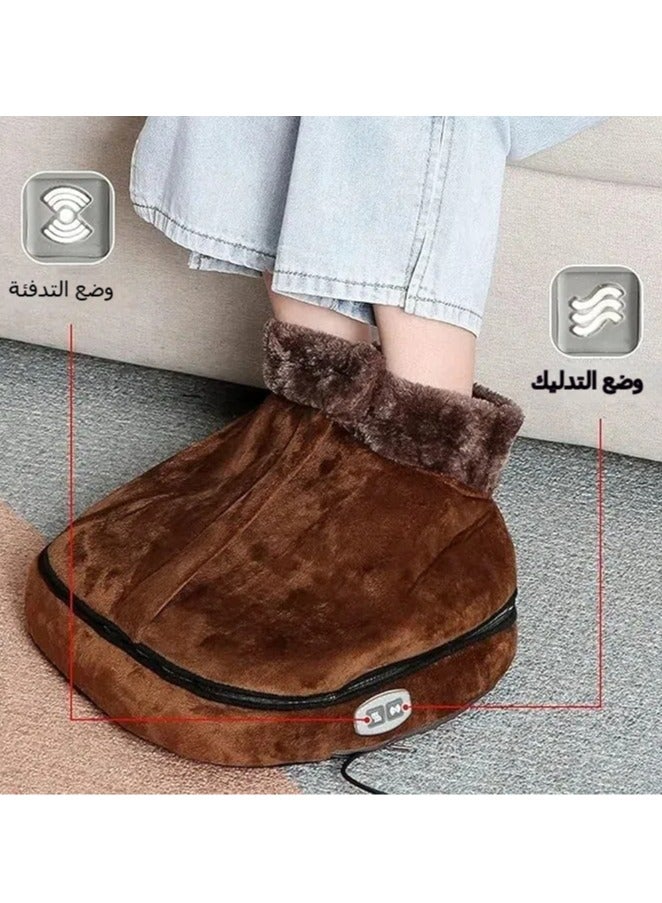 general Multi-function 2-in-1 vibration heating massage boots foot warmer massager household electric foot warmer - Image 4