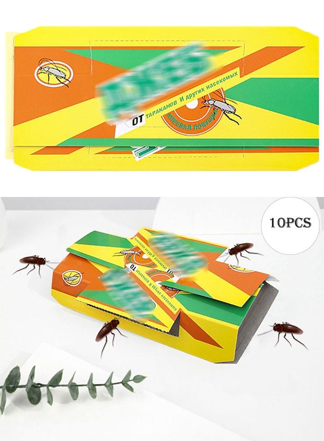 URbazaar 10pcs Cockroach Traps Roach Traps for Family Sticky Traps to Protect You from Cockroaches - Image 2