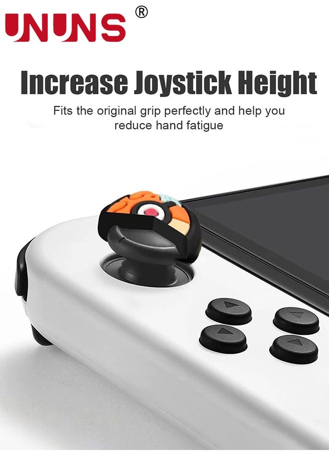 UNUNS - Silicone Joycon Thumb Grip Caps, UNUNS Soft Silicone Joystick Cover Compatible with Nintendo Switch/OLED/Switch Lite, 4PCS Analog Stick Grips Button Covers for Switch, C-mix - Image 1