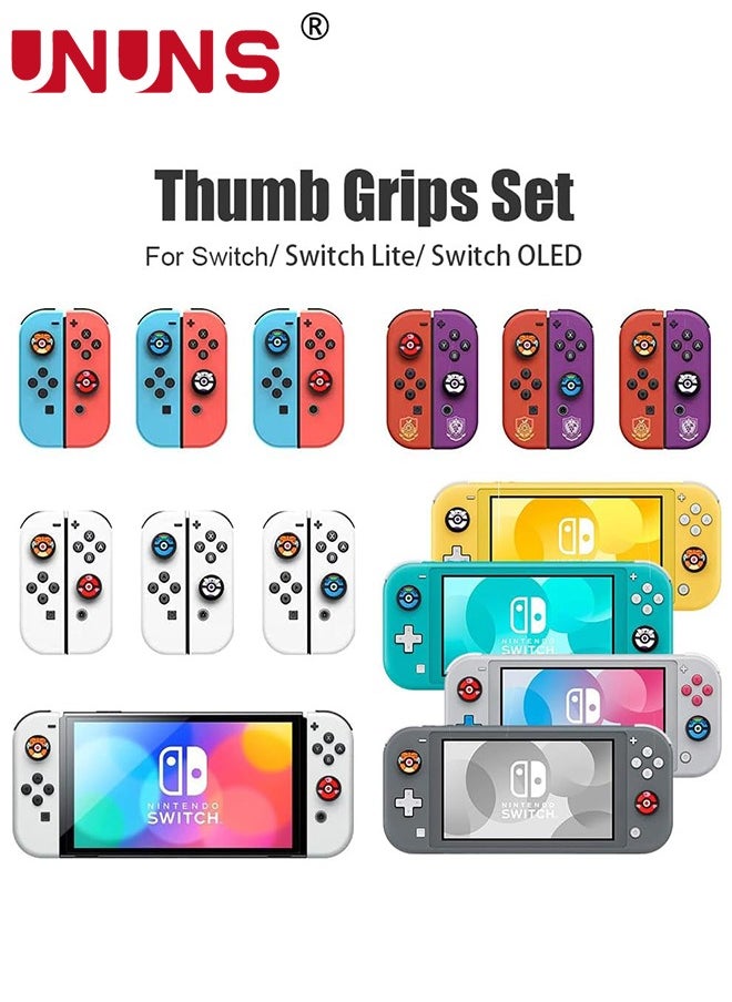 UNUNS - Silicone Joycon Thumb Grip Caps, UNUNS Soft Silicone Joystick Cover Compatible with Nintendo Switch/OLED/Switch Lite, 4PCS Analog Stick Grips Button Covers for Switch, C-mix - Image 1