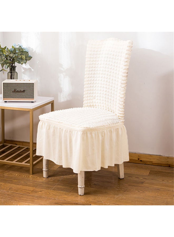 Turkish Cotton Stretchable Chair Cover White