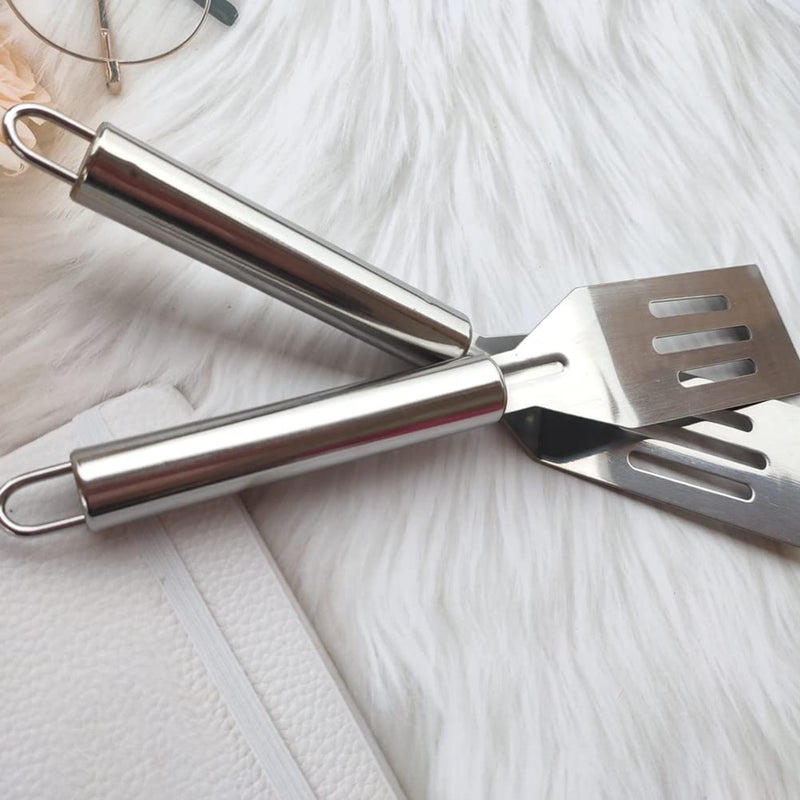 Honkenda Mini Serving Spatula with Comfortable Handle  9.8 Inch Stainless Steel Mini Brownie Serving Spatula for Fried Eggs  Cakes  Frying Pan Cookie  Serving Desserts (2 Pack) - Image 3
