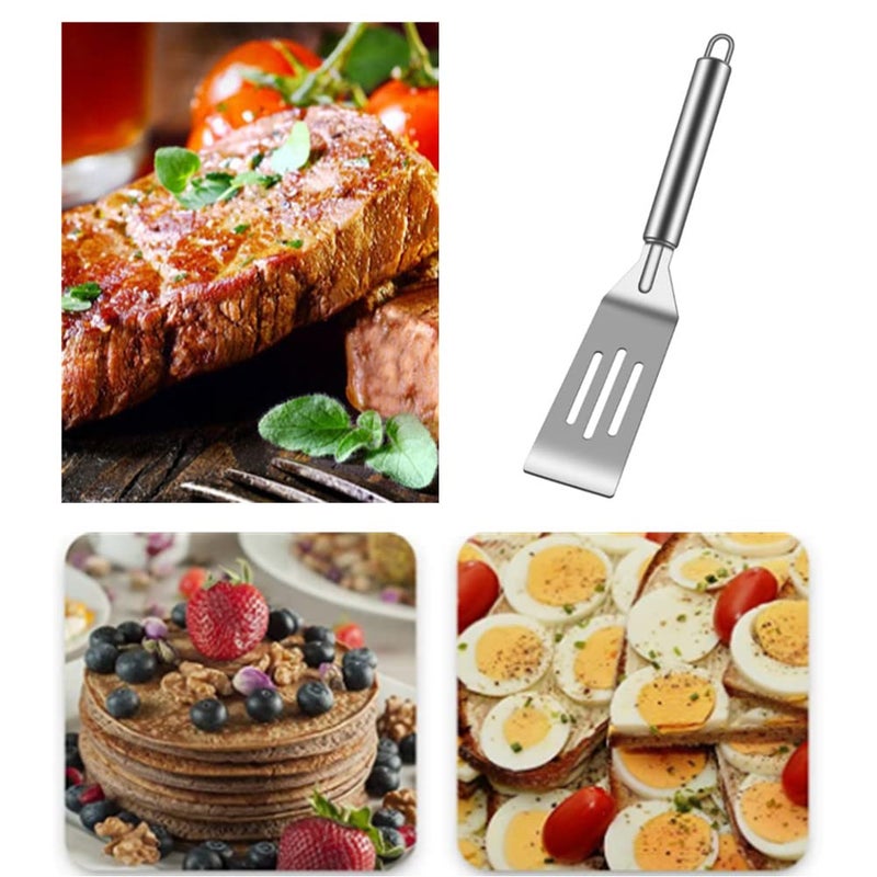 Honkenda Mini Serving Spatula with Comfortable Handle  9.8 Inch Stainless Steel Mini Brownie Serving Spatula for Fried Eggs  Cakes  Frying Pan Cookie  Serving Desserts (2 Pack) - Image 5