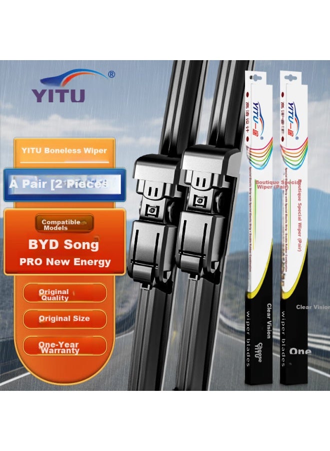 YITU Yitu Windshield Wipers For Byd Song Pro Dmi/dm/ev, Original Size Rubber Blades, 1 Pair  - Image 1