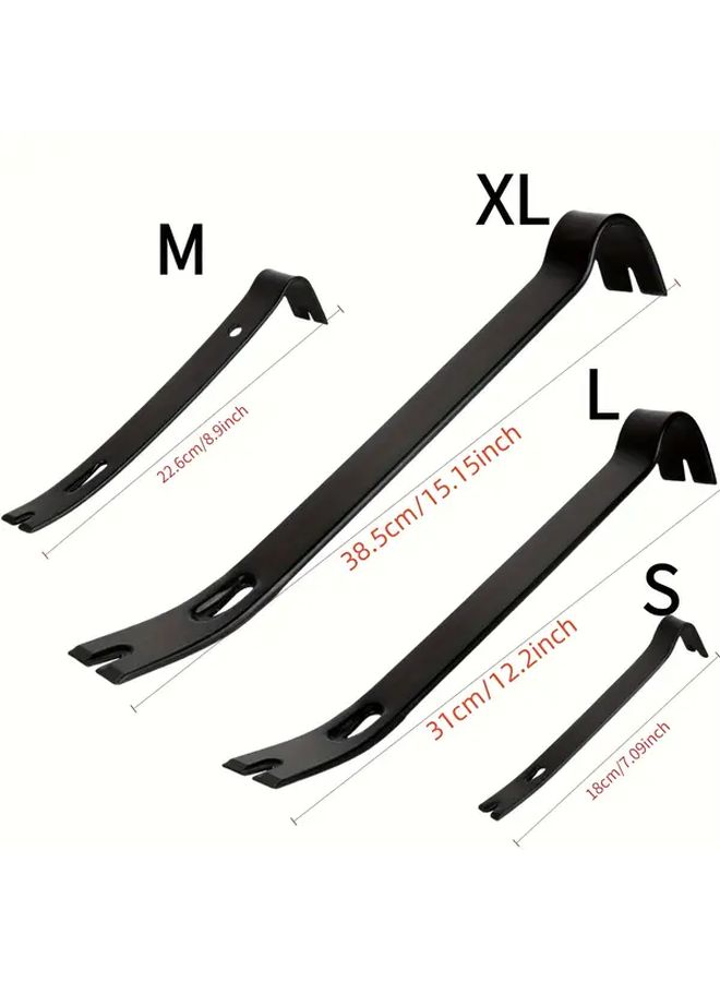 1 Piece Heavy Duty High Carbon Steel Forged Flat Pry Bar XL Ergonomic Grip Compact Nail Puller And Baseboard Tool For Trim Removal Brick Work Pocket Sized For DIY And Professional Use Versatile Pryer Durable Metal Tool - Image 3