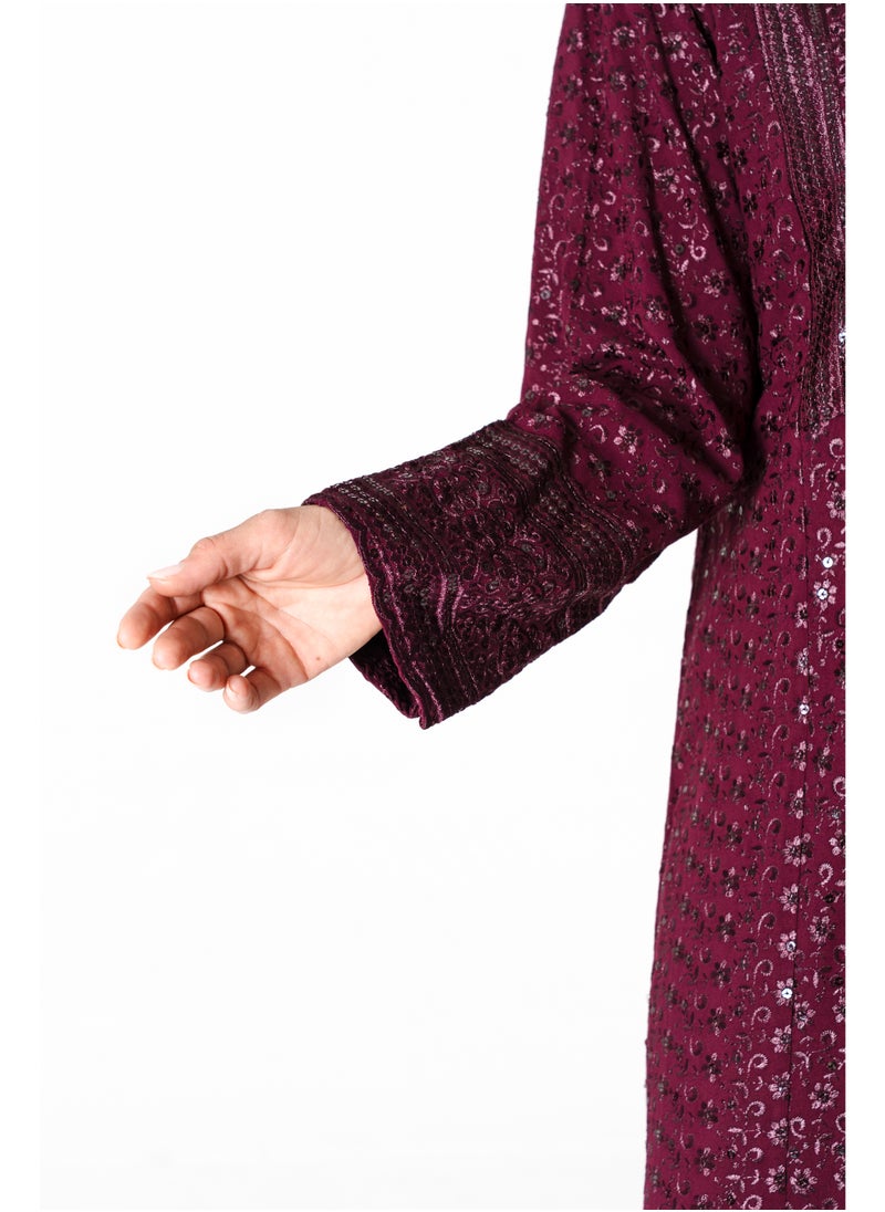 IKKXA Embroidery Sparkling Jalabiya  - Image 4