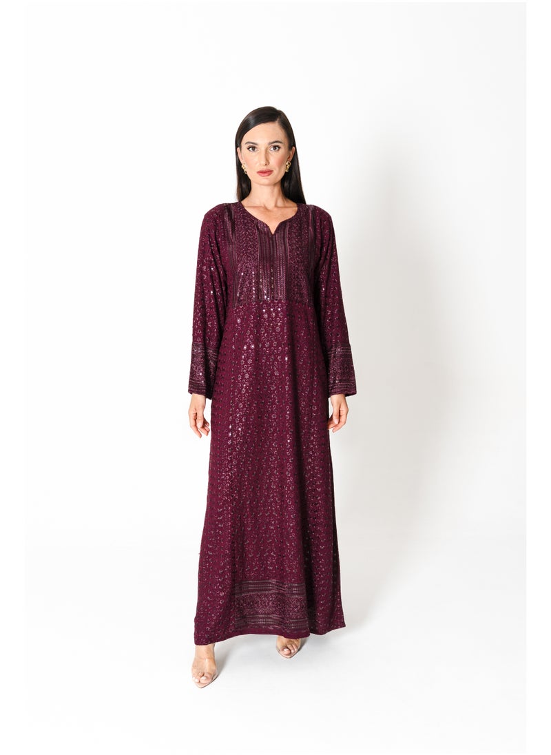 IKKXA Embroidery Sparkling Jalabiya  - Image 2