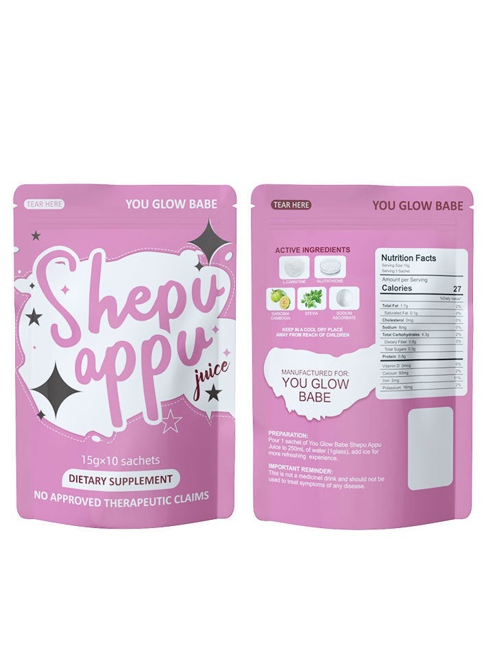 You Glow Babe 2 Bags You Glow Babe Shape Up Juice Shepu Appu,Shepu Appu Slimming Juice 10 Sachets X 15g  - Image 5