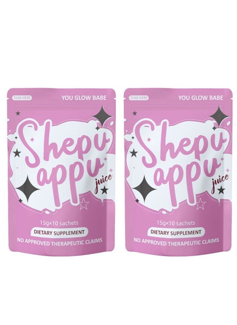 You Glow Babe 2 Bags You Glow Babe Shape Up Juice Shepu Appu,Shepu Appu Slimming Juice 10 Sachets X 15g  - Image 1
