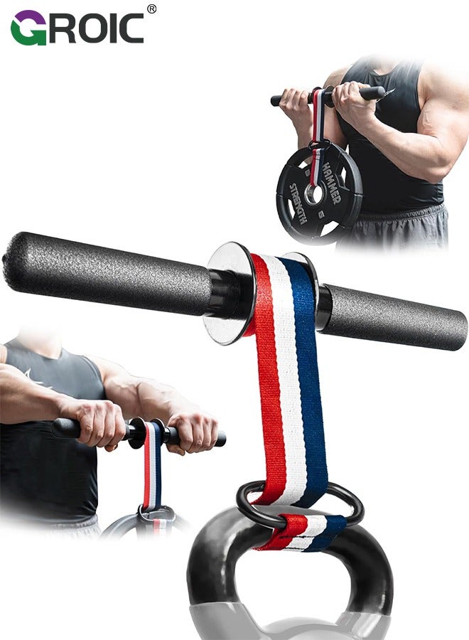 GROIC Forearm Strengthener and Wrist Roller, Ultra-Strong Nylon Webbing Wrist & Forearm Blaster with Quick Locking Mechanism, Durable Anti-Slip Grip Handles for Forearm Strength Training - Image 1