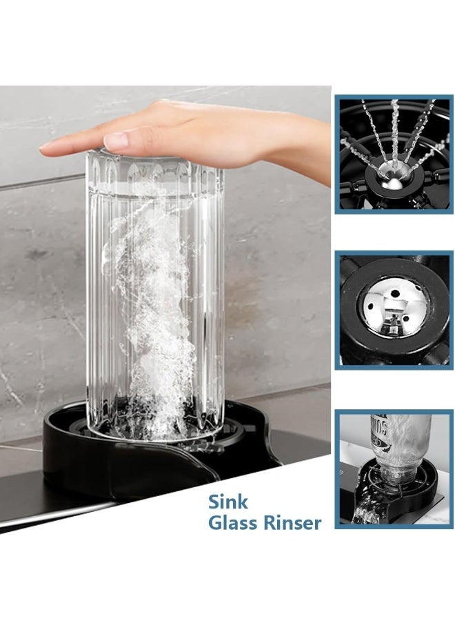 Lijijucn Black Waterfall Kitchen Sink, Drop In Single Bowl Stainless Steel Bar Sink With Cup Washer Sinks, Topmount Workstation Kitchen Sink With Accessories  - Image 5