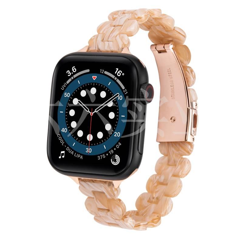 Adjustable Bracelet Strap Smartwatch Band Compatible with Apple Watch 38 40 41 42 44 45 49mm with Fit Replacement Strap Pink in Resin - Image 5