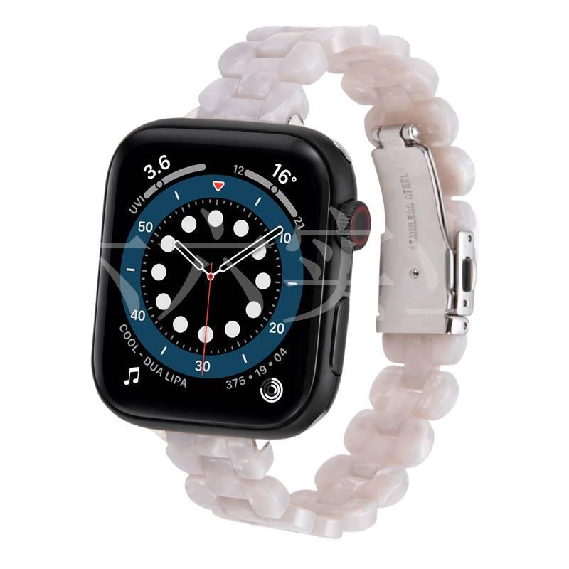 Adjustable Bracelet Strap Smartwatch Band Compatible with Apple Watch 38 40 41 42 44 45 49mm with Fit Replacement Strap Pink in Resin - Image 3