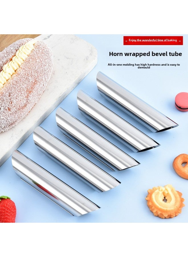 Large Tapered Stainless Steel Danish Large Spiral Horn Toast Tools Baking Tools Horn Crisp Mold Factory Direct Sales-Color:6 Pieces In Pp Bag