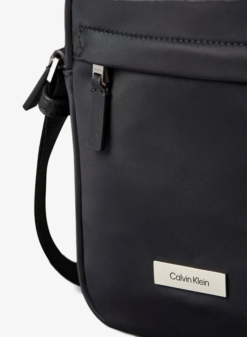 CALVIN KLEIN black Logo Messenger Bag for Men | Best Price UAE
