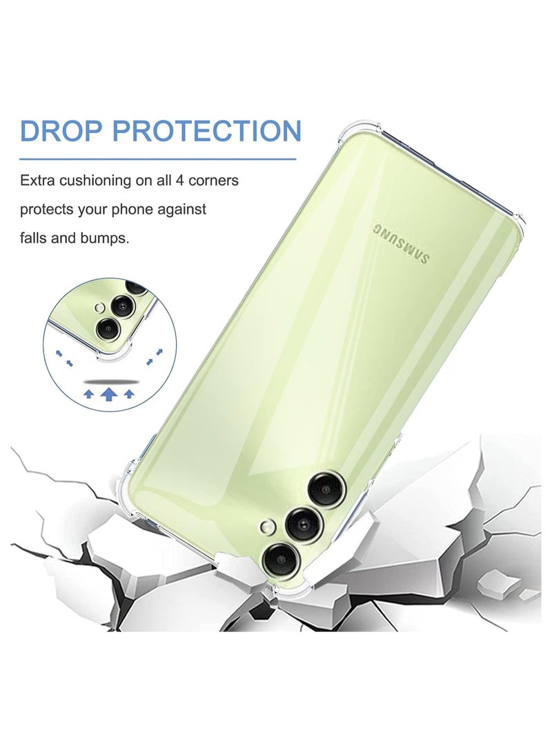 general Samsung Galaxy A05S Transparent Protective Case with 3 Tempered Glass Screen Protectors, Ultra-Thin Soft TPU Corner Bumper Airbag Drop Protection Shockproof and Scratch-Resistant Crystal Clear Phone - Image 3