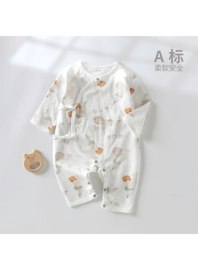Newborn Clothes Summer Thin Baby Pajamas Lightweight Breathable Climbing Wear Pure Cotton Class A Summer Clothes Baby's Jaysuit