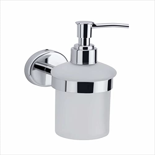 ORCE BATH ARTICLE Liquid soap Dispenser Holder for Bathroom handwash Dispenser soap Dispenser for wash Basin 29(Chrome Finish,Anti-Rust)(304 Stainless Steel and Glass) - Image 4