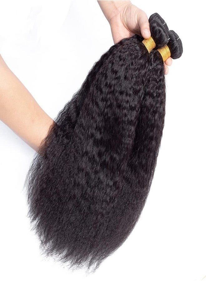 datanala Brazilian Virgin Kinky Straight Human Hair Bundles Yaki Straight Human Hair 1 Bundle Natural Black Color(10Inch/kinky straight bundles) - Image 5