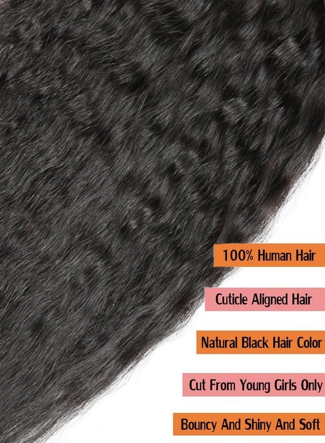 datanala Brazilian Virgin Kinky Straight Human Hair Bundles Yaki Straight Human Hair 1 Bundle Natural Black Color(10Inch/kinky straight bundles) - Image 3